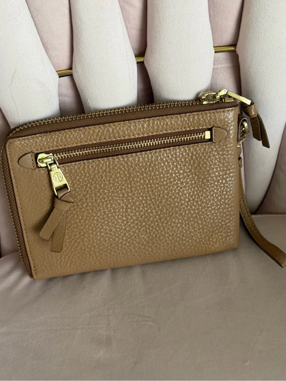 Tory Burch brown pebbled